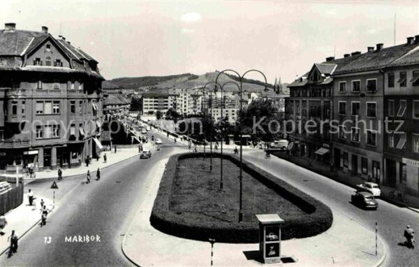 Maribor Marburg Drau Strassenpartie