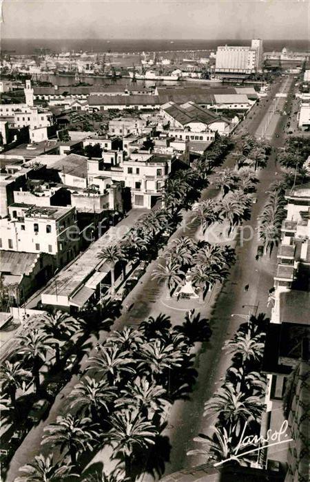 Casablanca Fliegeraufnahme Avenue du 4 Zouaves