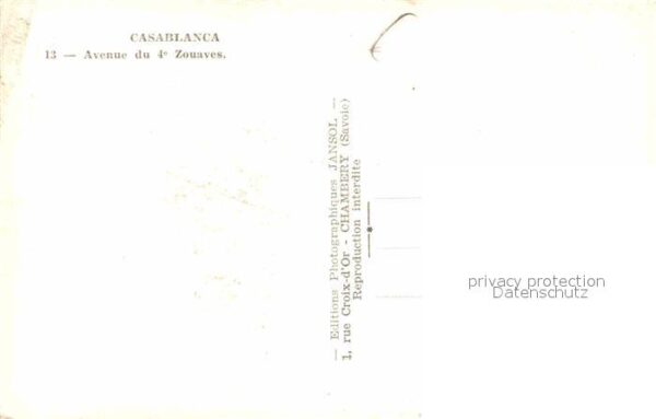 Casablanca Fliegeraufnahme Avenue du 4 Zouaves – Bild 2