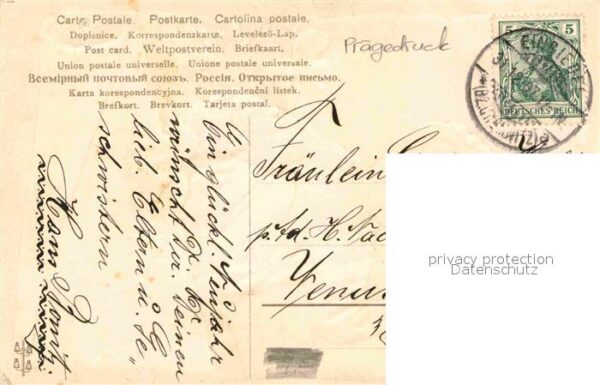 Wuerfelspiel Kind Neujahr Wein Litho Kleeblatt Litho – Bild 2