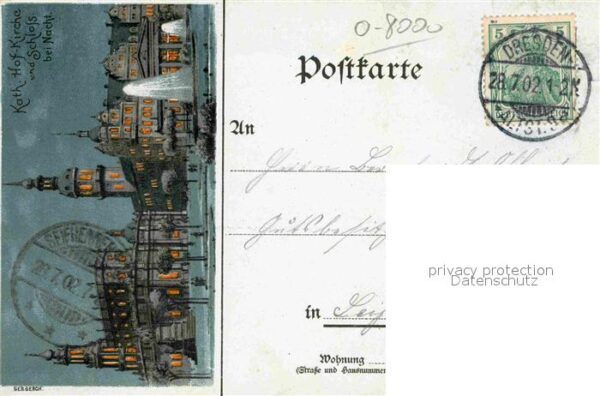Verlag Hagelberg W. Nr. 36904 Dresden Katholische Hofkirche Sch – Bild 2