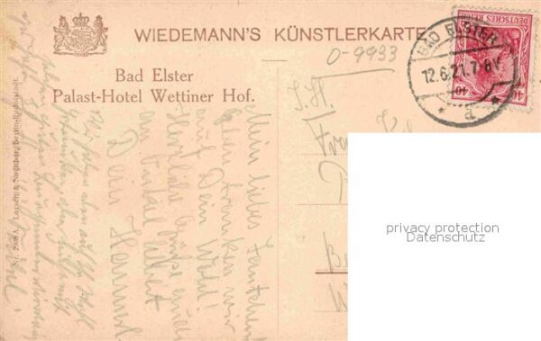 Verlag Wiedemann WIRO Nr. 2908 A Bad Elster Palast-Hotel Wettiner – Bild 2
