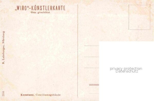 Verlag WIRO Wiedemann Nr. 2398 Konstanz Conciliumsgebäude – Bild 2