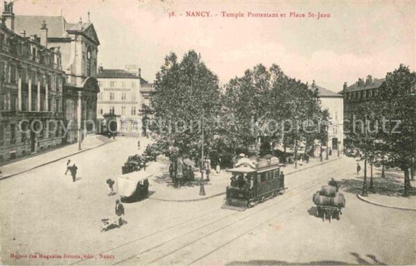 Strassenbahn Nancy Temple Protestant Place St.-Jean