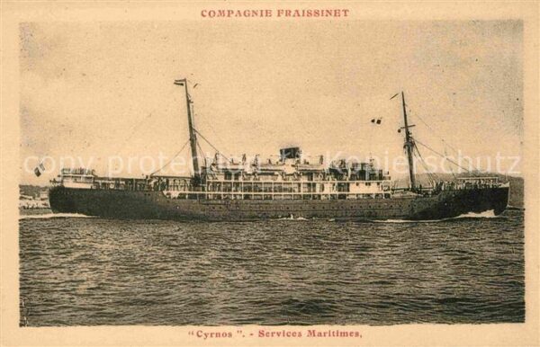Dampfer Oceanliner Cyrnos Compagnie Fraissinet