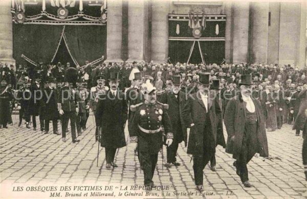 Militaria Frankreich General Brun Briand Millerand Paris