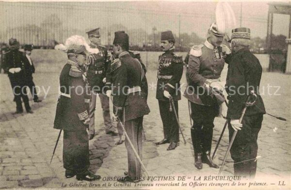 Militaria Frankreich General Brun General Tremeau Paris