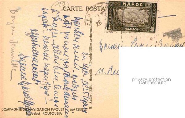 Schiffe Ships Navires Paquebot Koutoubia – Bild 2