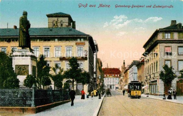 Strassenbahn Mainz Gutenberg-Denkmal Ludwigstrasse