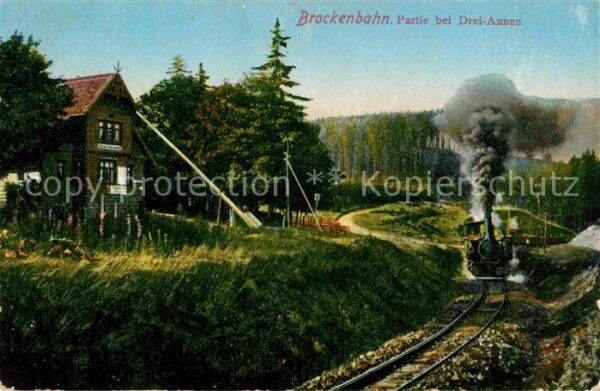 Lokomotive Brockenbahn Partie bei Drei-Annen