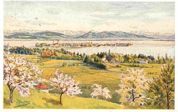 Kuenstlerkarte J. Marschall Lindau Bodensee