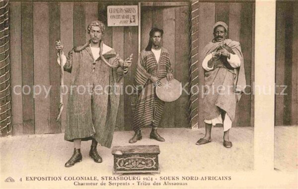 Exposition Coloniale Strasbourg 1924 Souks Nord Africains Charmeur de Serpen