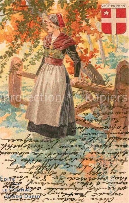 Trachten Frankreich Savoie Maurienne Litho