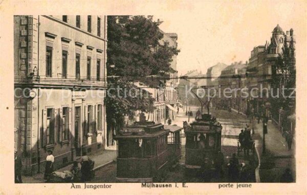 Strassenbahn Mülhausen Elsass Jungentor Porte Jeune