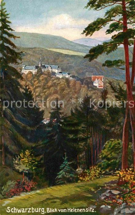 Kuenstlerkarte Karl Thomas Schwarzburg Blick vom Helen