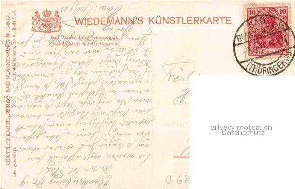 Verlag Wiedemann WIRO Nr. 2480 A Bad Blankenburg-Schwarzatal Gesa – Bild 2