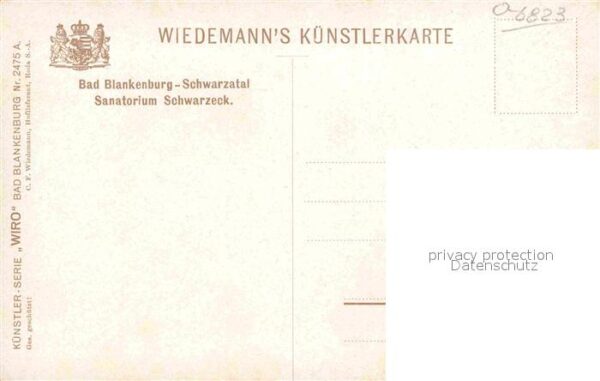 Verlag Wiedemann WIRO Nr. 2475 A Bad-Blankenburg-Schwarzatal Sana – Bild 2