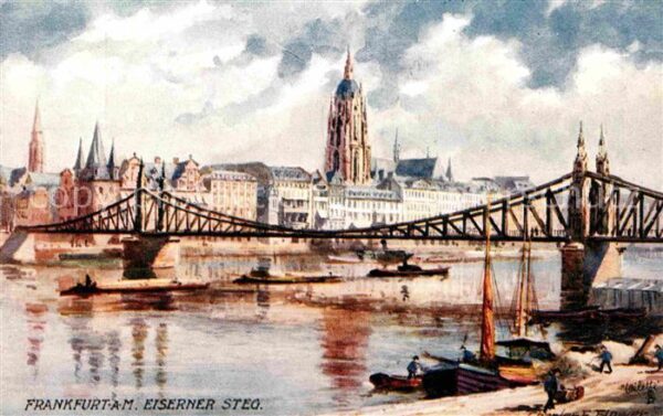 Verlag Tucks Oilette Nr. 617 B Frankfurt am Main Eiserner Steg C