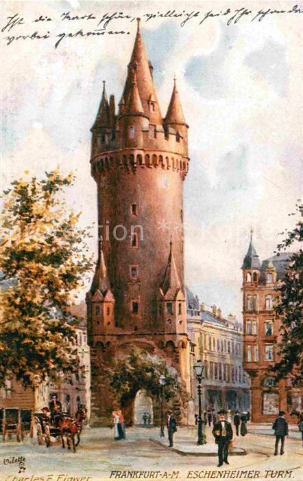 Verlag Tucks Oilette Nr. 617 B Frankfurt am Main Eschenheimer Tu