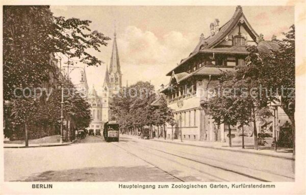 Strassenbahn Berlin Haupteingang Zoo Kurfürstendamm