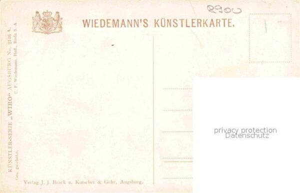Verlag Wiedemann WIRO Nr. 2146 A Augsburg Partie beim Unteren Gra – Bild 2