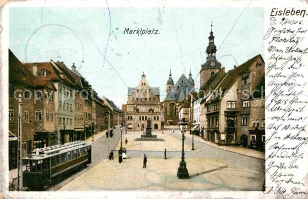 Strassenbahn Eisleben Marktplatz