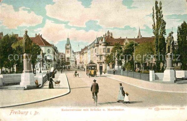 Strassenbahn Freiburg im Breisgau Kaiserstrasse Brüc
