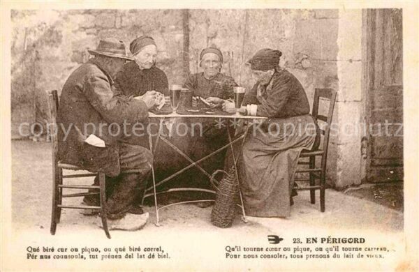 Kartenspiel-Postkarte Perigord France