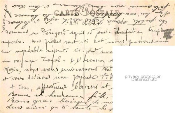 Kartenspiel-Postkarte Perigord France – Bild 2