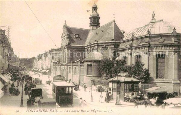 Strassenbahn Fontainebleau Grande Rue Eglise