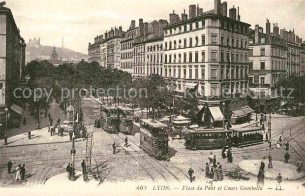 Strassenbahn Lyon Place du Pont Cours Gambetta