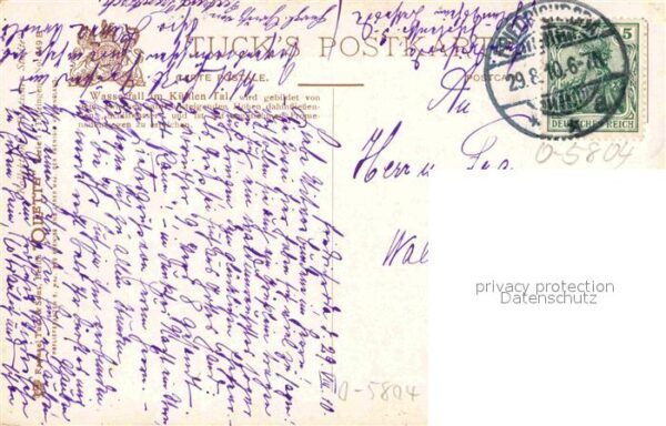 Verlag Tucks Oilette Nr. 649 B Friedrichroda Wasserfall im Kühle – Bild 2