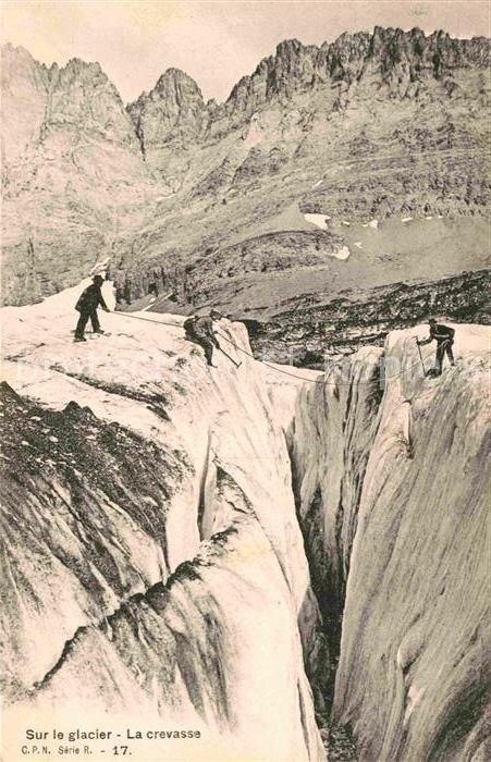 Bergsteigen Klettern Sur le Glacier La Crevasse