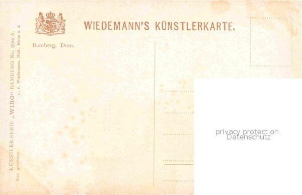 Verlag Wiedemann WIRO Nr. 2186 A Bamberg Dom – Bild 2
