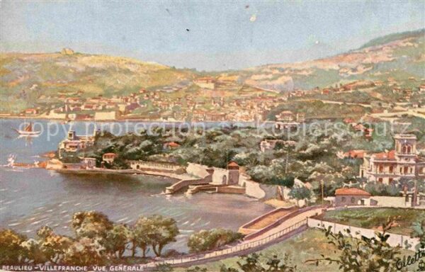 Verlag Tucks Oilette Nr. 48 Beaulieu-Villefranche Vue Generale