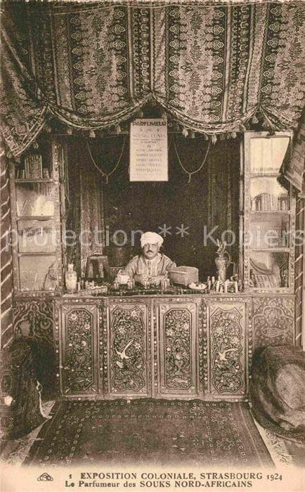Exposition Coloniale Strasbourg 1924 Parfumeur des Souks Nord-Africains