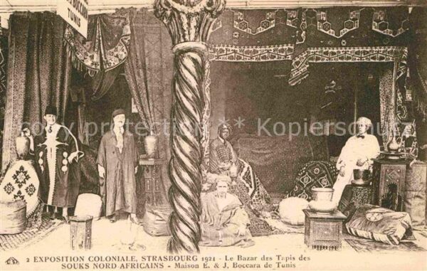 Exposition Coloniale Strasbourg 1924 Bazar des Tapis Souks Nord-Africains Bo