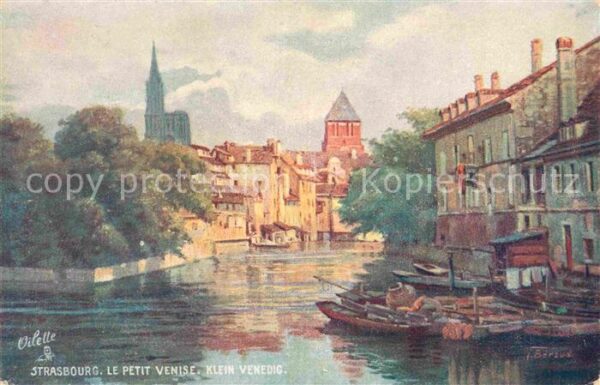 Verlag Tucks Oilette Nr. 6 Strasbourg Petit Venise Klein Venedig