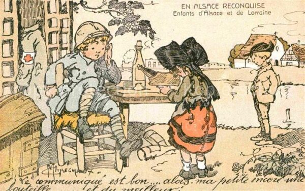 Trachten Alsace Enfants d_Alsace et de Lorraine Künstle