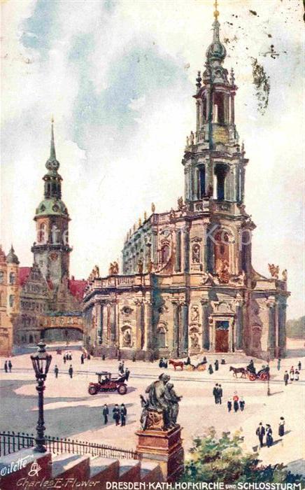 Verlag Tucks Oilette Nr. 729 Dresden Katholische Hofkirche Charl