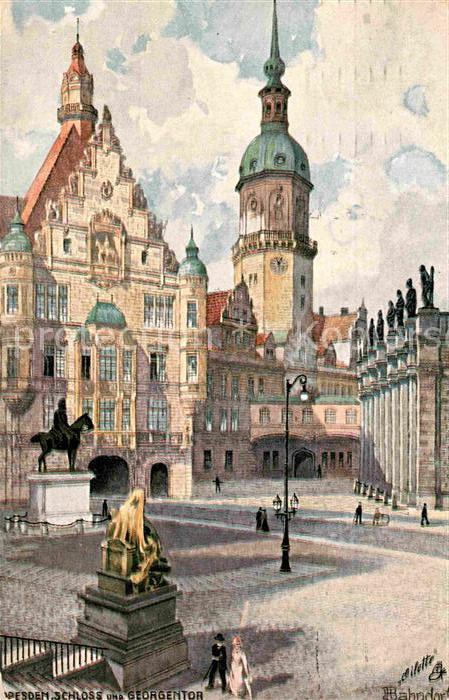 Verlag Tucks Oilette Nr. 654 Dresden Schloss Georgentor