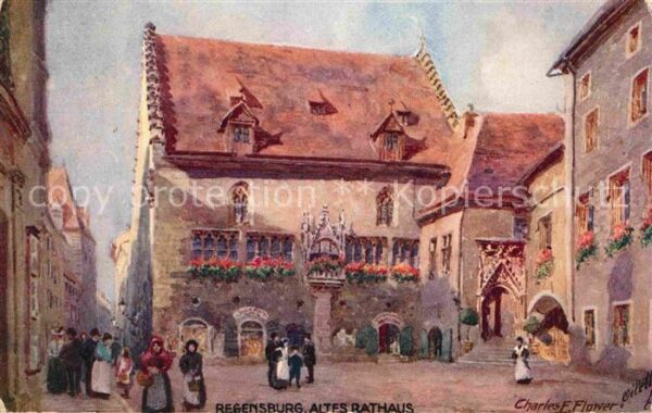 Verlag Tucks Oilette Nr. 711 Regensburg Altes Rathaus Charles E.
