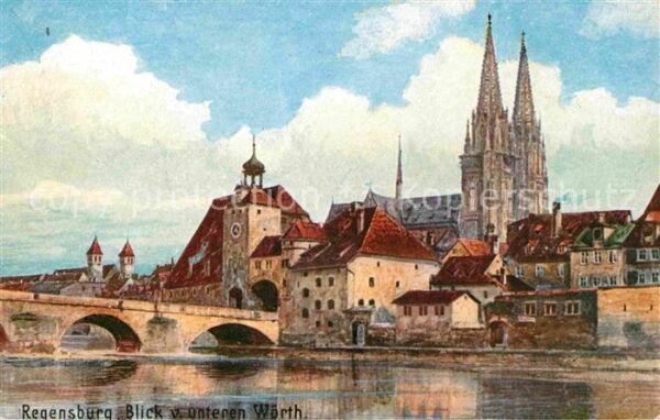 Verlag WIRO Wiedemann Nr. 2152 Regensburg Unterer Wörth