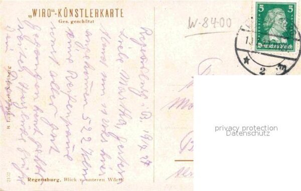Verlag WIRO Wiedemann Nr. 2152 Regensburg Unterer Wörth – Bild 2