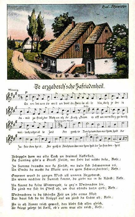 Liederkarte Da arzgaberch'sche Zafriedenheit Künstl