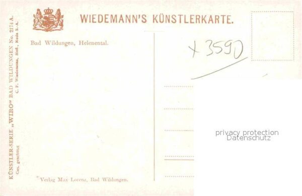 Verlag Wiedemann WIRO Nr. 2174 A Bad Wildungen Helenental – Bild 2