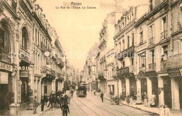 Strassenbahn Reims Rue de l'Etape Casino