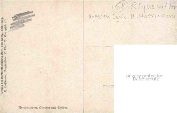 Hoffmann Heinrich Reichenweier Obertor Dolder – Bild 2