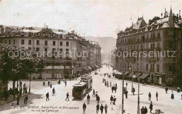 Strassenbahn Geneve Rond-Point de Plainpalais Rue de