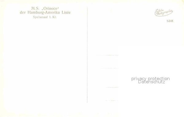 Schiffe Ships Navires M.S. Orinoco Speisesaal 1. Klasse – Bild 2